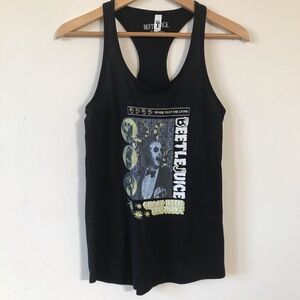 Ideal T Beetlejuice Print Racerback Tank Top  M
